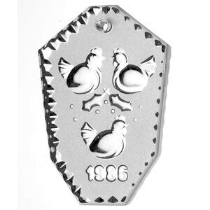 Waterford 1986 12 Days of Christmas Three 3 French Hens Crystal Tree Ornament